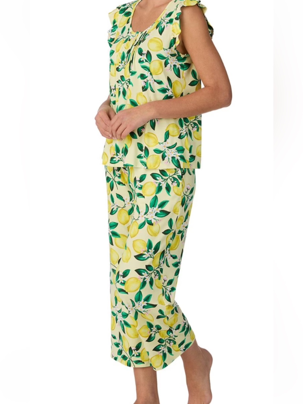 Draper James Yellow Lemon-Print A-Line Skirt